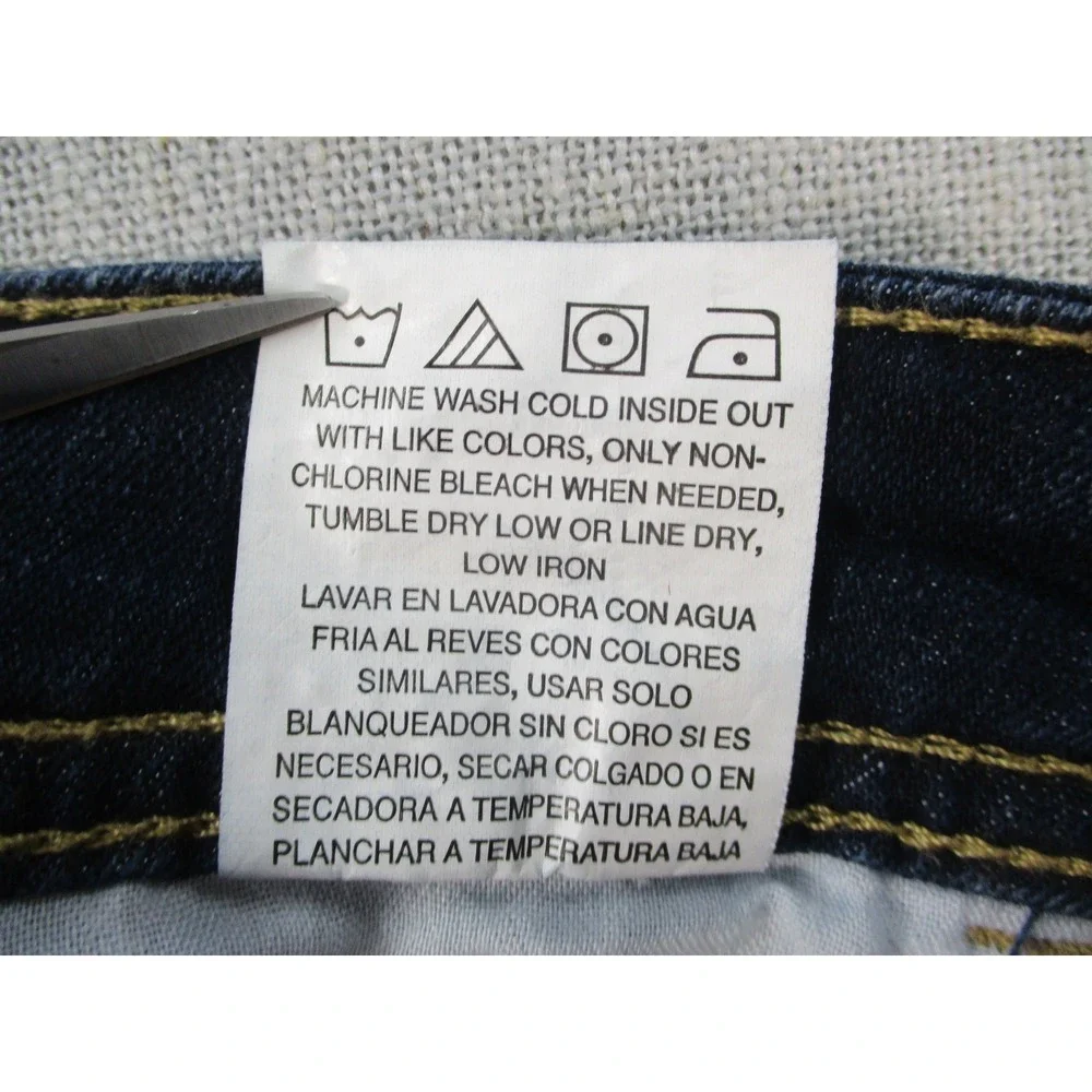 Wrangler Womens Dark Wash Denim Skirt Size 12M  Straight Jean Skirt